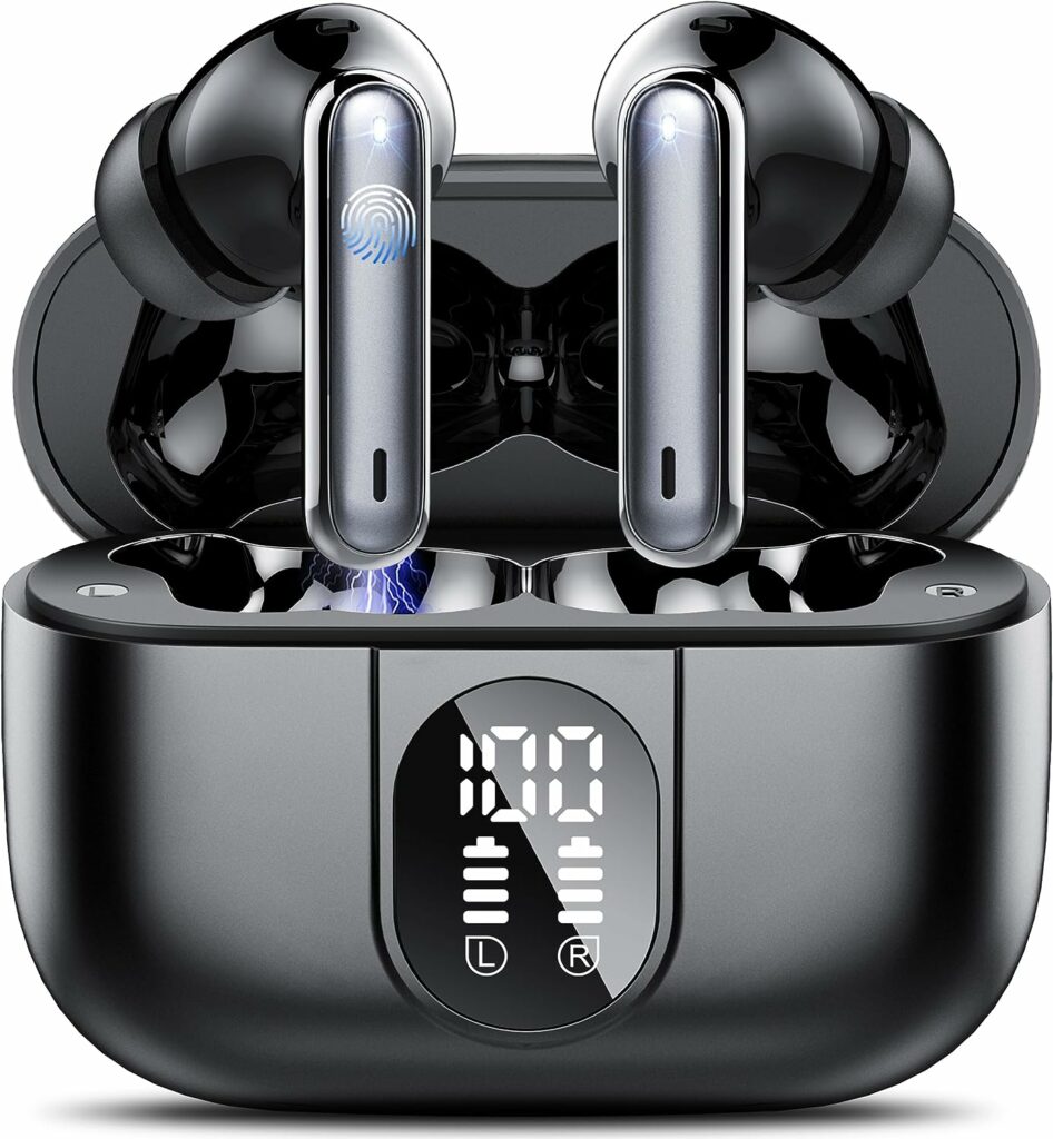 Csasan Ecouteurs Bluetooth sans Fil, Écouteurs Bluetooth 5.3 HiFi Stéréo avec 4 ENC Réduction de Bruit Mic, 40Heure Contrôle Tactile Oreillette Bluetooth avec Écran LED, Casque Bluetooth Étanche IP7 : Amazon.fr: High-Tech