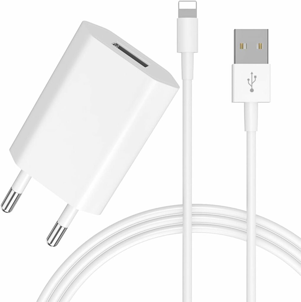 for Apple Phone Chargeur iPhone 12 11 Pro Max 8 Plus 7 6 SE 2020 6S X XR XS Mini Airpods Charger Remplacer Original Câble Secteur Prise USB 1.2M Charge Cable