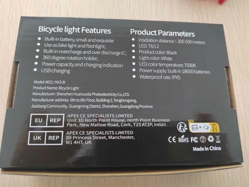 BIKIL Lumiere Velo 6400mah Lampe Velo Rechargeable USB C Eclairage Velo a LED Puissant 2400 Lumens Lumière Velo Avant et Arrière étanche Phare Velo pour VTT Course Cycliste