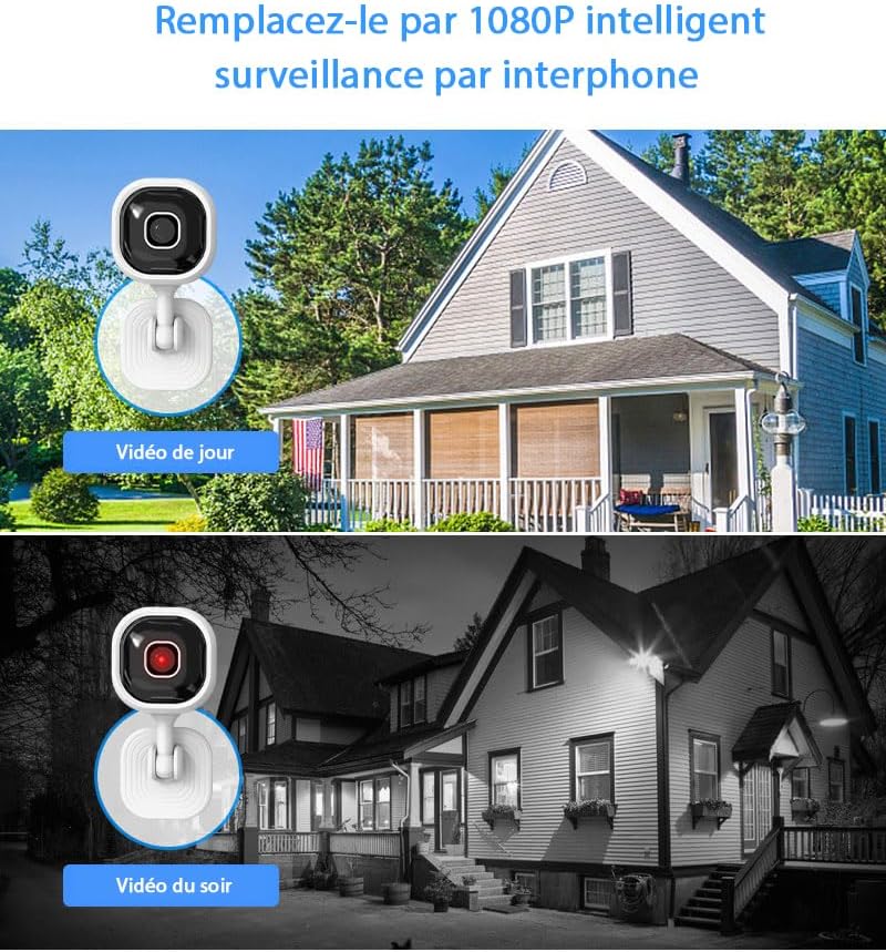 LySuyeo Caméra de Surveillance intérieure 1080p WiFi avec détection de Mouvement, Vision Nocturne, Audio bidirectionnel, babyphone avec caméra, caméra pour Chien, Alerte en Temps Réel