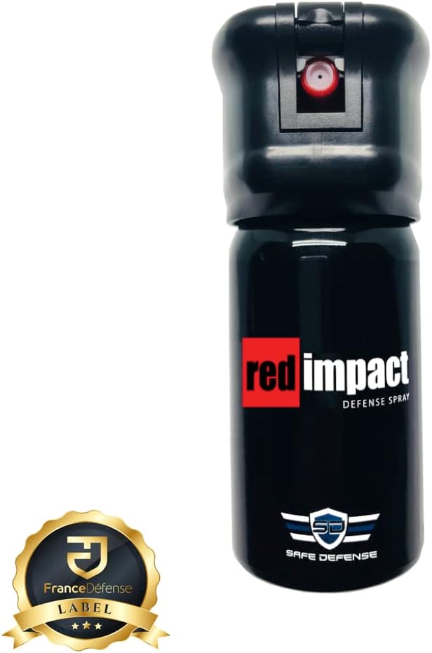 REDimpact Spray Anti Agression de Poche Gel 40 ML - Taille Standard - Format : Sac a Main Femme, Manteau Femme, Sacoche Homme, Veste, Sac a Dos