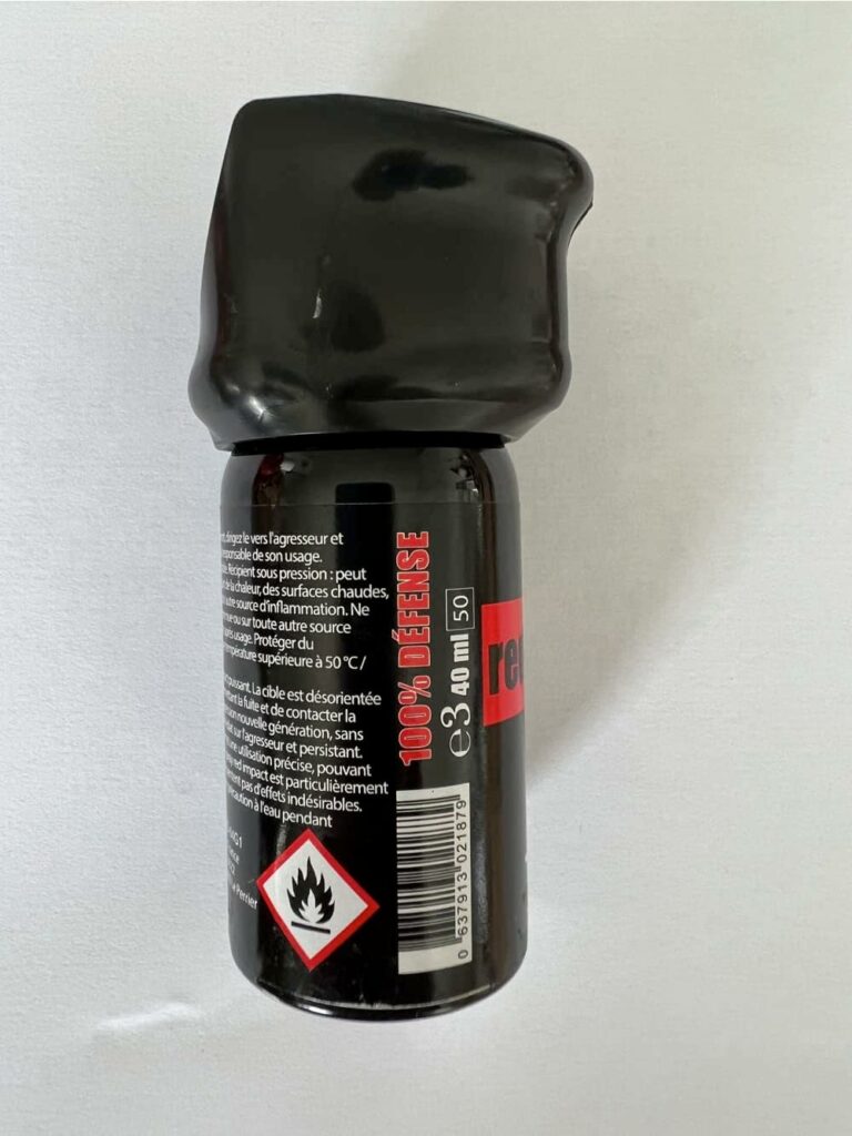 REDimpact Spray Anti Agression de Poche Gel 40 ML - Taille Standard - Format : Sac a Main Femme, Manteau Femme, Sacoche Homme, Veste, Sac a Dos